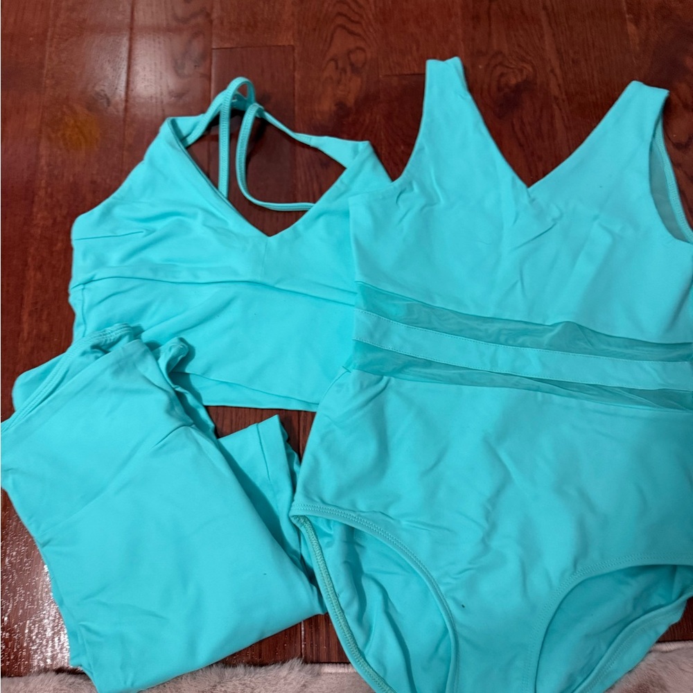 Purple PixiesAqua Blue Activewear Set